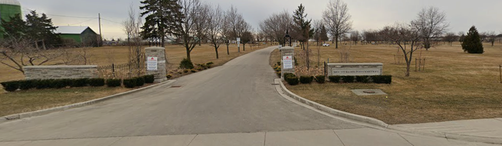 Mount Hamilton Cemetery- gate- Raymal Rd E